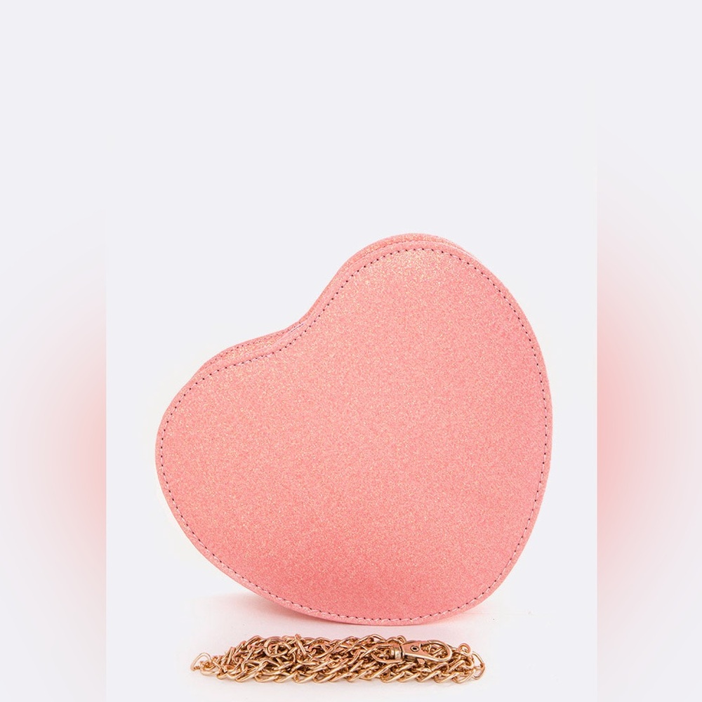 Glitter Heart Shape Bag